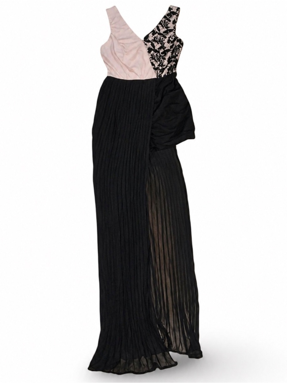 Venus Limited Edition Pink/Black Lace Overlay Maxi Romper Dress XS NWOT